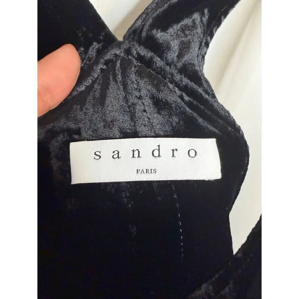 Sandro Velvet Overalls - Picture 4 of 9